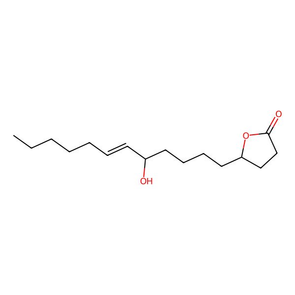2D Structure of (5S)-5-[(E,5S)-5-hydroxydodec-6-enyl]oxolan-2-one