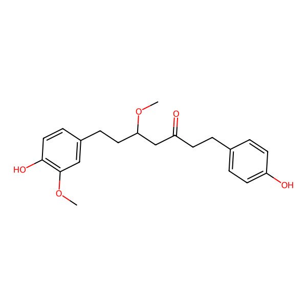 2D Structure of (5S)-7-(4-hydroxy-3-methoxyphenyl)-1-(4-hydroxyphenyl)-5-methoxyheptan-3-one