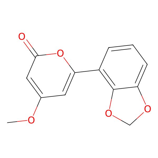 2D Structure of 6-(1,3-Benzodioxol-4-yl)-4-methoxypyran-2-one
