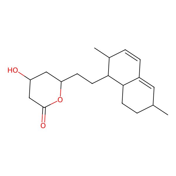 2D Structure of 6-[2-(2,6-Dimethyl-1,2,6,7,8,8a-hexahydronaphthalen-1-yl)ethyl]-4-hydroxyoxan-2-one