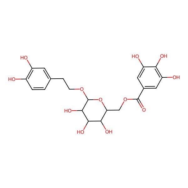 2D Structure of [6-[2-(3,4-Dihydroxyphenyl)ethoxy]-3,4,5-trihydroxyoxan-2-yl]methyl 3,4,5-trihydroxybenzoate
