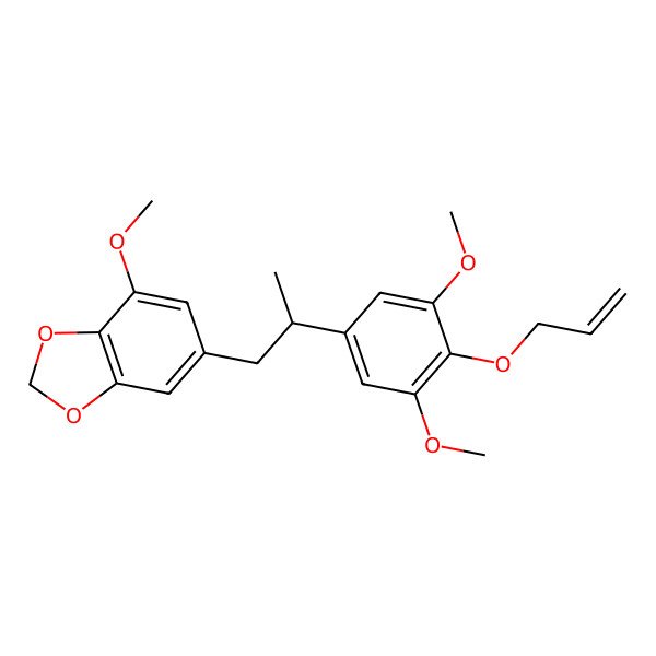 2D Structure of 6-[2-(3,5-Dimethoxy-4-prop-2-enoxyphenyl)propyl]-4-methoxy-1,3-benzodioxole