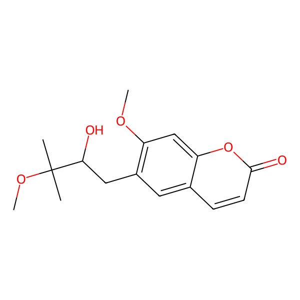 2D Structure of 6-(2-Hydroxy-3-methoxy-3-methylbutyl)-7-methoxychromen-2-one