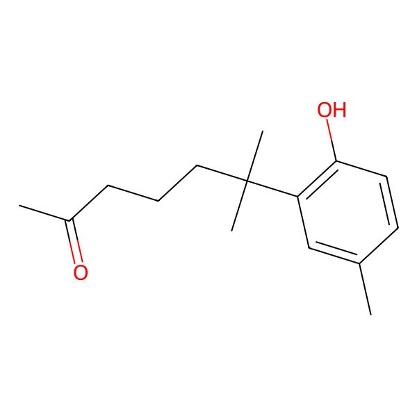 2D Structure of 6-(2-Hydroxy-5-methylphenyl)-6-methylheptan-2-one 2D Structure of 6-(2-Hydroxy-5-methylphenyl)-6-methylheptan-2-one