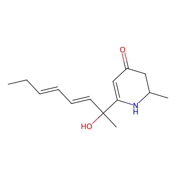 2D Structure of 6-(2-hydroxyocta-3,5-dien-2-yl)-2-methyl-2,3-dihydro-1H-pyridin-4-one