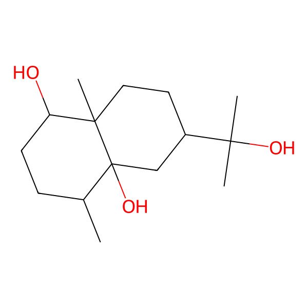 2D Structure of 6-(2-Hydroxypropan-2-yl)-4,8a-dimethyl-1,2,3,4,5,6,7,8-octahydronaphthalene-1,4a-diol