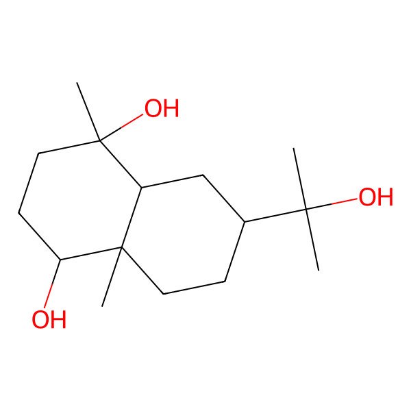 2D Structure of 6-(2-Hydroxypropan-2-yl)-4,8a-dimethyl-1,2,3,4a,5,6,7,8-octahydronaphthalene-1,4-diol