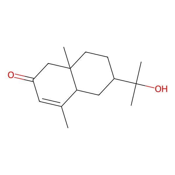 2D Structure of 6-(2-Hydroxypropan-2-yl)-4,8a-dimethyl-1,4a,5,6,7,8-hexahydronaphthalen-2-one