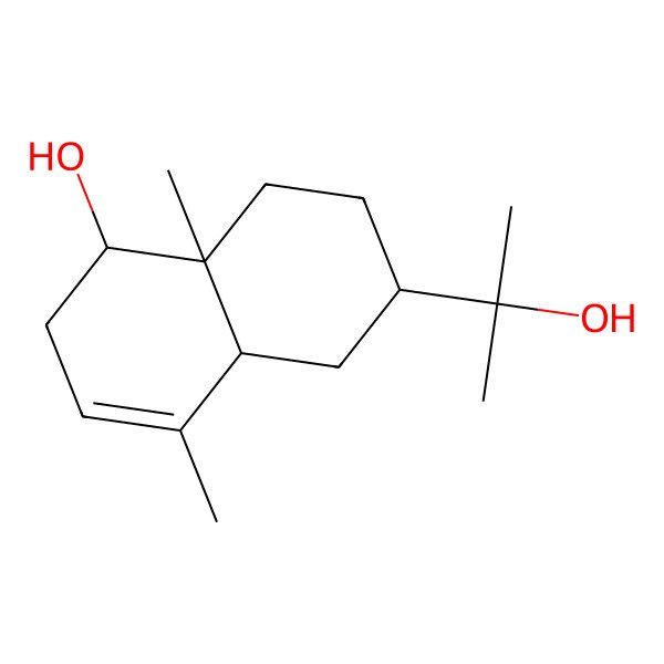 2D Structure of 6-(2-hydroxypropan-2-yl)-4,8a-dimethyl-2,4a,5,6,7,8-hexahydro-1H-naphthalen-1-ol 2D Structure of 6-(2-hydroxypropan-2-yl)-4,8a-dimethyl-2,4a,5,6,7,8-hexahydro-1H-naphthalen-1-ol