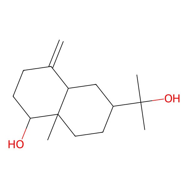 2D Structure of 6-(2-Hydroxypropan-2-yl)-8a-methyl-4-methylidene-1,2,3,4a,5,6,7,8-octahydronaphthalen-1-ol