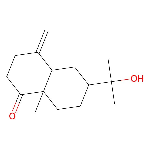 2D Structure of 6-(2-hydroxypropan-2-yl)-8a-methyl-4-methylidene-3,4a,5,6,7,8-hexahydro-2H-naphthalen-1-one