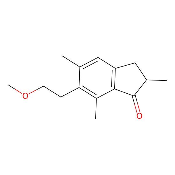 2D Structure of 6-(2-methoxyethyl)-2,5,7-trimethyl-2,3-dihydro-1H-inden-1-one