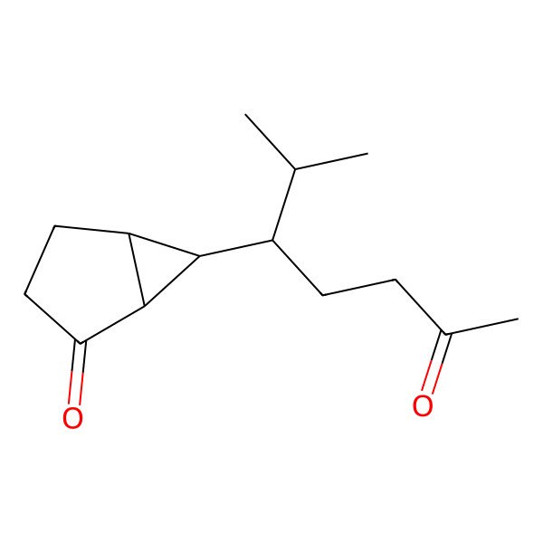 2D Structure of 6-(2-Methyl-6-oxoheptan-3-yl)bicyclo[3.1.0]hexan-2-one