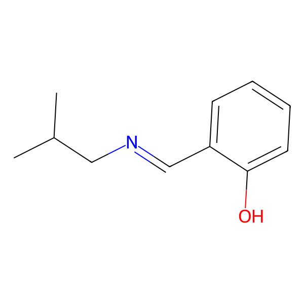 2D Structure of (E)-2-((isobutylimino)methyl)phenol