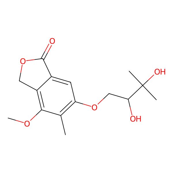 2D Structure of 6-(2,3-Dihydroxy-3-methylbutoxy)-4-methoxy-5-methyl-3H-2-benzofuran-1-one