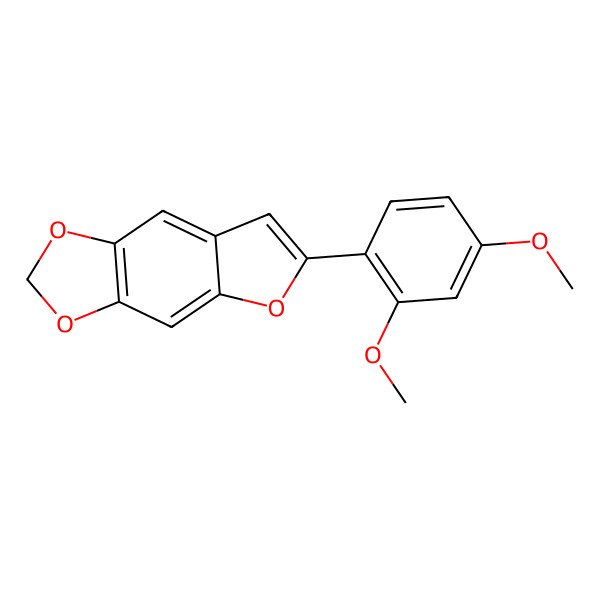 2D Structure of 6-(2,4-Dimethoxyphenyl)furo[2,3-f][1,3]benzodioxole