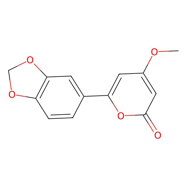 2D Structure of 6-(2H-1,3-Benzodioxol-5-yl)-4-methoxy-2H-pyran-2-one