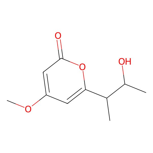 2D Structure of 6-[(2R,3S)-3-hydroxybutan-2-yl]-4-methoxypyran-2-one
