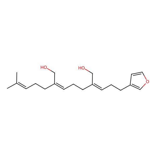 2D Structure of 6-[3-(Furan-3-yl)propylidene]-2-(4-methylpent-3-enyl)hept-2-ene-1,7-diol