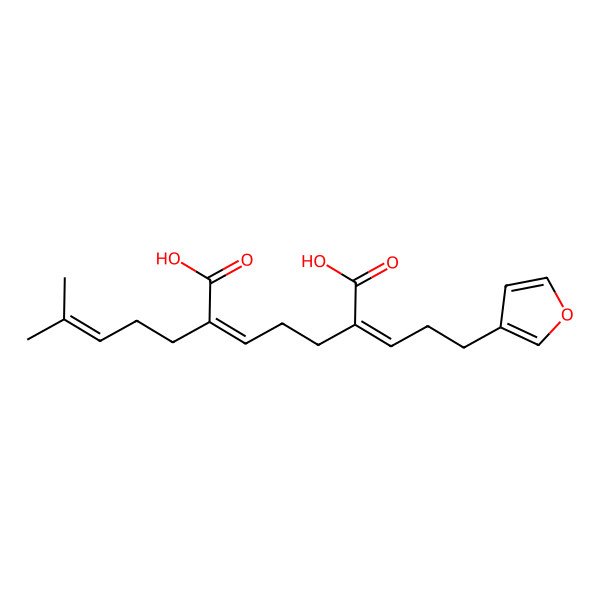 2D Structure of 6-[3-(Furan-3-yl)propylidene]-2-(4-methylpent-3-enyl)hept-2-enedioic acid