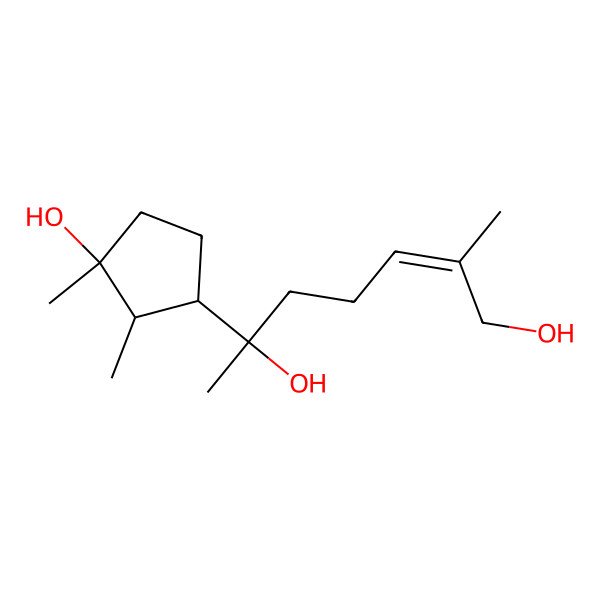 2D Structure of 6-(3-Hydroxy-2,3-dimethylcyclopentyl)-2-methylhept-2-ene-1,6-diol