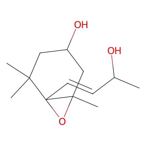 2D Structure of 6-(3-Hydroxybut-1-enyl)-1,5,5-trimethyl-7-oxabicyclo[4.1.0]heptan-3-ol