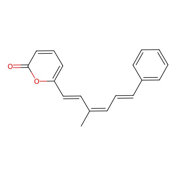 2D Structure of 6-(3-Methyl-6-phenylhexa-1,3,5-trienyl)pyran-2-one