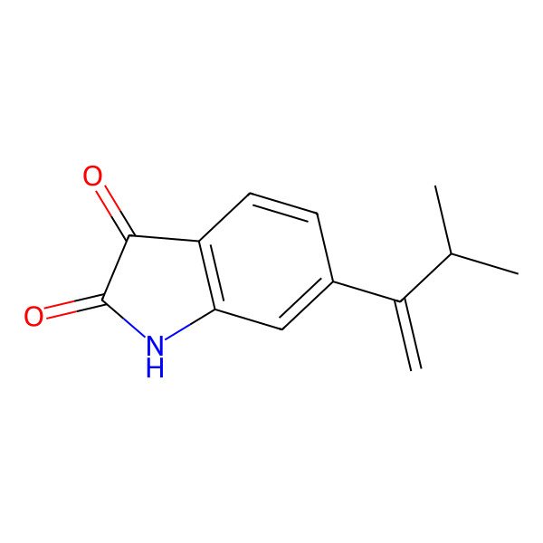 2D Structure of 6-(3-methylbut-1-en-2-yl)-1H-indole-2,3-dione