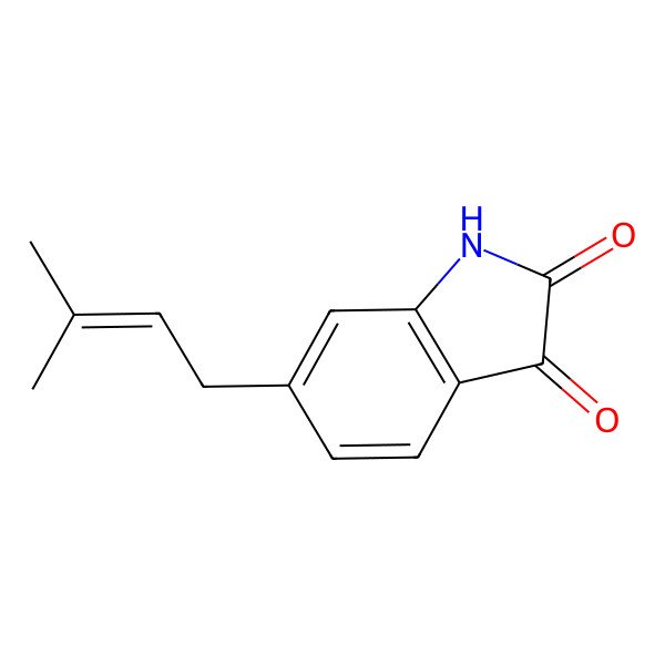 2D Structure of 6-(3-methylbut-2-enyl)-1H-indole-2,3-dione