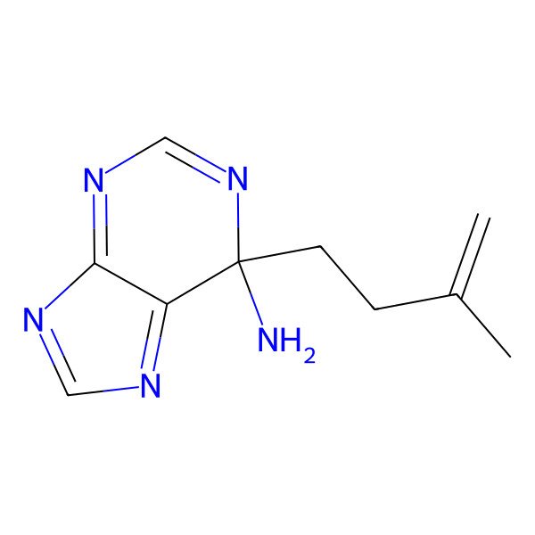 2D Structure of 6-(3-Methylbut-3-enyl)purin-6-amine