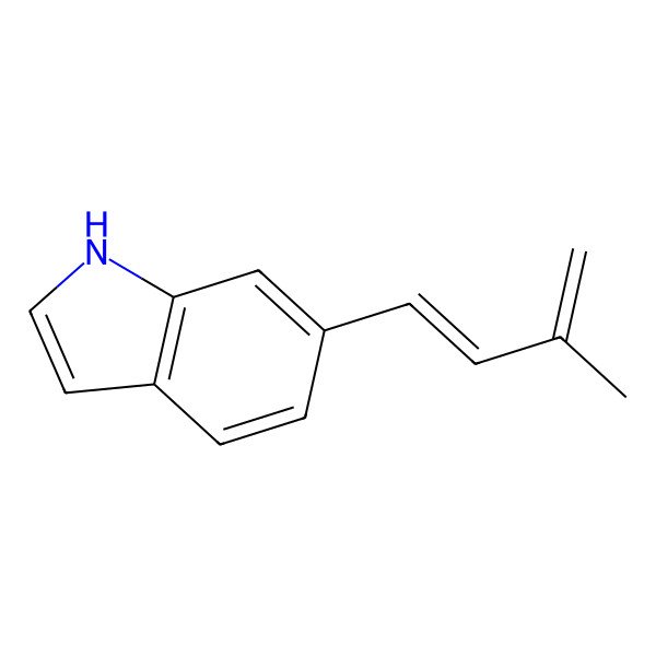 2D Structure of 6-(3-Methylbuta-1,3-dienyl)-1h-indole