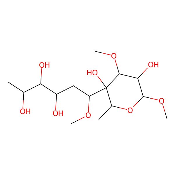 2D Structure of 6-(3,5-Dihydroxy-4,6-dimethoxy-2-methyloxan-3-yl)-6-methoxyhexane-2,3,4-triol