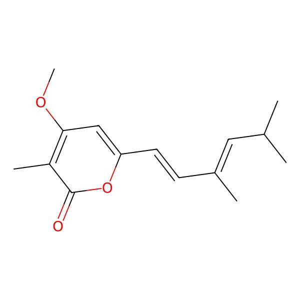 2D Structure of 6-(3,5-Dimethylhexa-1,3-dienyl)-4-methoxy-3-methylpyran-2-one