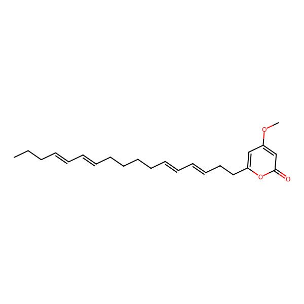 2D Structure of 6-[(3E,5E,11E,13E)-heptadeca-3,5,11,13-tetraenyl]-4-methoxypyran-2-one