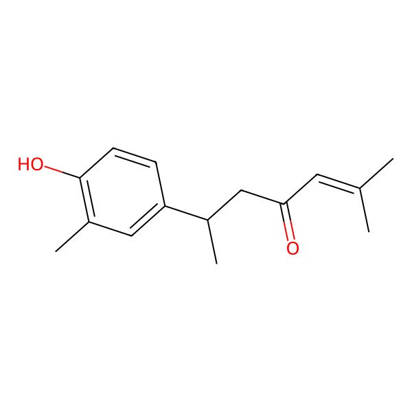2D Structure of 6-(4-Hydroxy-3-methylphenyl)-2-methylhept-2-EN-4-one 2D Structure of 6-(4-Hydroxy-3-methylphenyl)-2-methylhept-2-EN-4-one