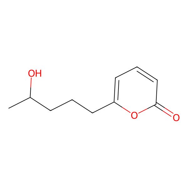 2D Structure of 6-[(4S)-4-hydroxypentyl]pyran-2-one