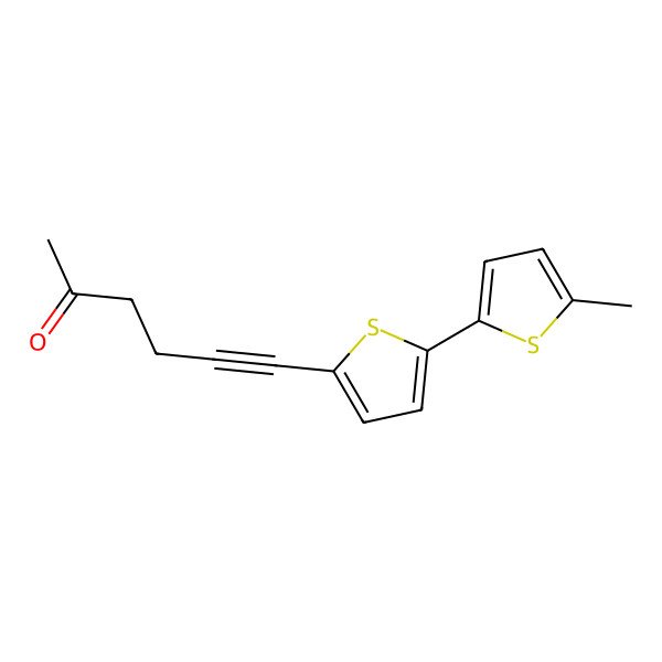 2D Structure of 6-[5-(5-Methylthiophen-2-yl)thiophen-2-yl]hex-5-yn-2-one