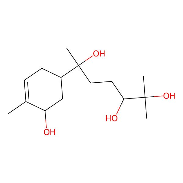 2D Structure of 6-(5-Hydroxy-4-methylcyclohex-3-en-1-yl)-2-methylheptane-2,3,6-triol