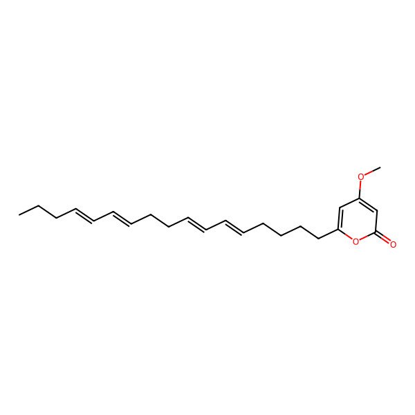 2D Structure of 6-[(5E,7E,11E,13E)-heptadeca-5,7,11,13-tetraenyl]-4-methoxypyran-2-one