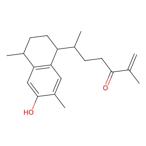 2D Structure of 6-(6-Hydroxy-4,7-dimethyl-1,2,3,4-tetrahydronaphthalen-1-yl)-2-methylhept-1-en-3-one