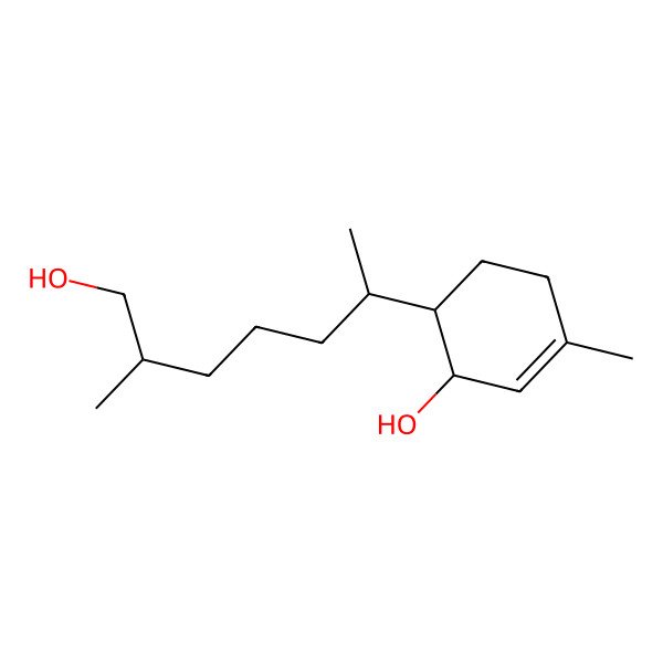 2D Structure of 6-(7-Hydroxy-6-methylheptan-2-yl)-3-methylcyclohex-2-en-1-ol