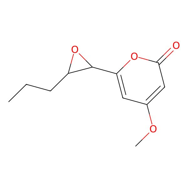 2D Structure of 6-[(7S,8R)-8-propyloxiran-1-yl]-4-methoxy-pyran-2-one