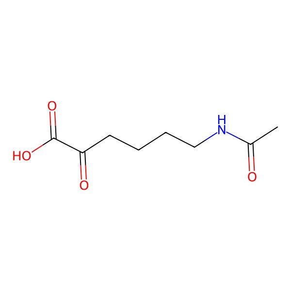 2D Structure of 6-(Acetylamino)-2-oxohexanoic acid