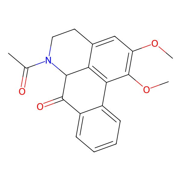 2D Structure of 6-acetyl-1,2-dimethoxy-5,6,6a,7-tetrahydro-4H-dibenzo[de,g]quinolin-7-one