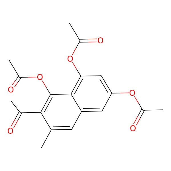 2D Structure of (6-Acetyl-4,5-diacetyloxy-7-methylnaphthalen-2-yl) acetate