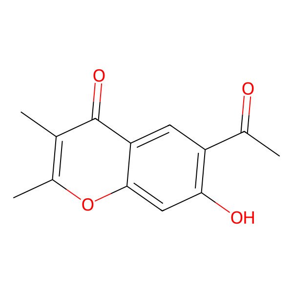 2D Structure of 6-Acetyl-7-hydroxy-2,3-dimethyl-chromone 2D Structure of 6-Acetyl-7-hydroxy-2,3-dimethyl-chromone
