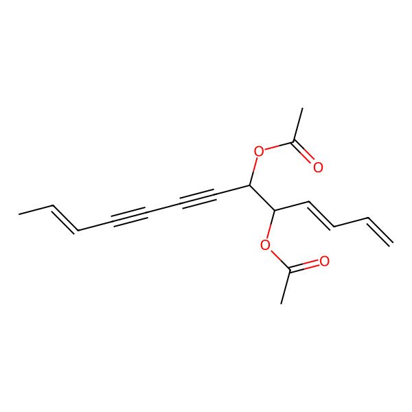 2D Structure of 6-Acetyloxytrideca-1,3,11-trien-7,9-diyn-5-yl acetate