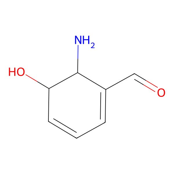 2D Structure of 6-Amino-1-formyl-5-hydroxy-1,3-cyclohexadiene