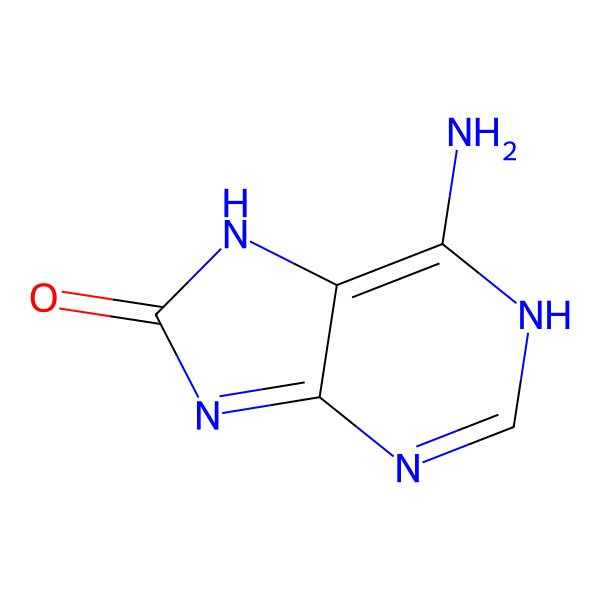 2D Structure of 6-amino-1,7-dihydropurin-8-one