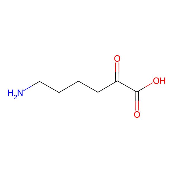 2D Structure of 6-Amino-2-oxohexanoic acid